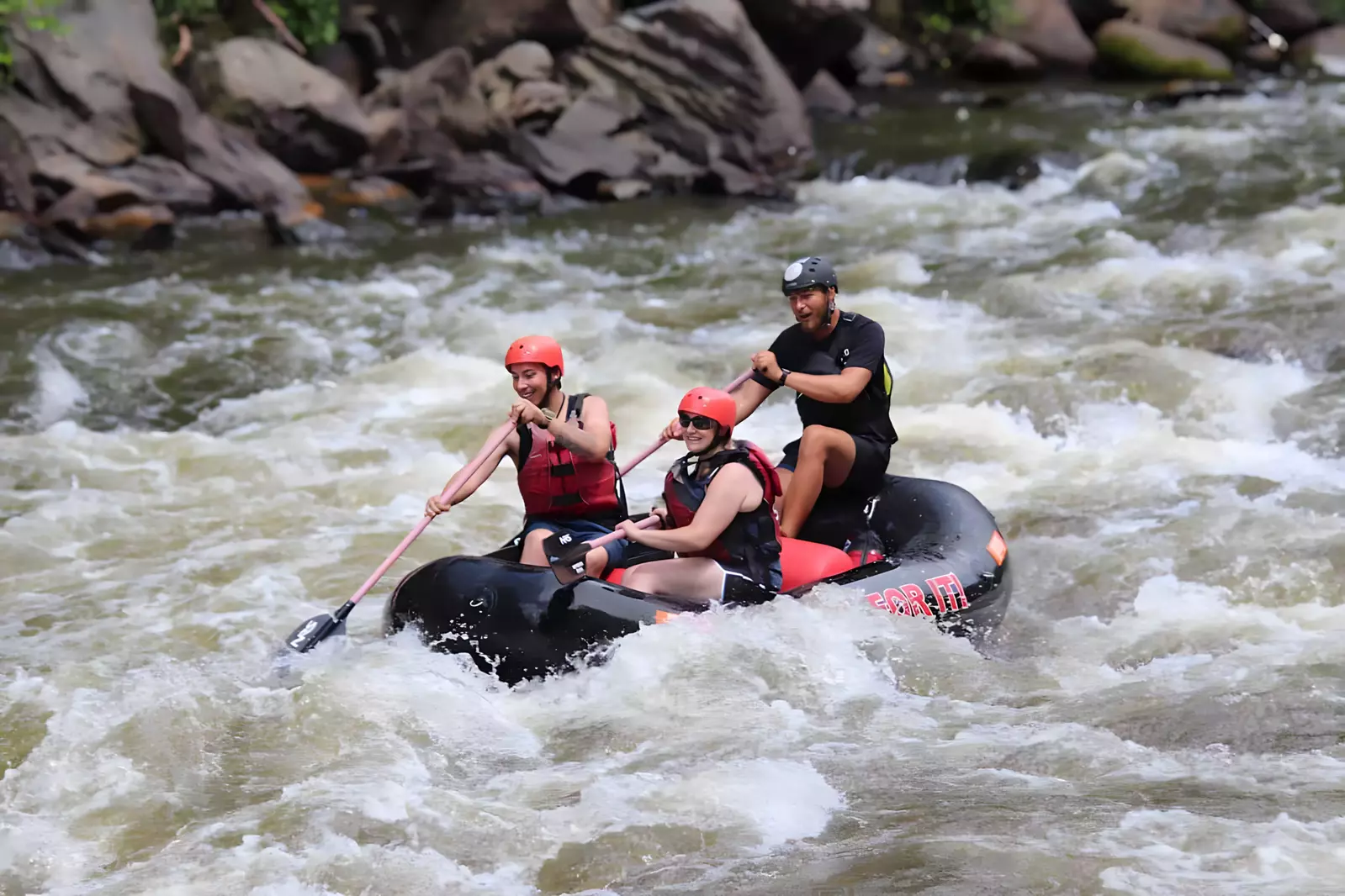 Extreme Upper River Rafting through rapids