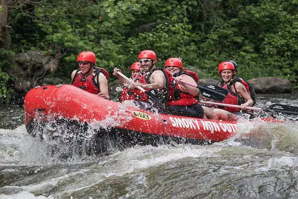 people on a rafting trip