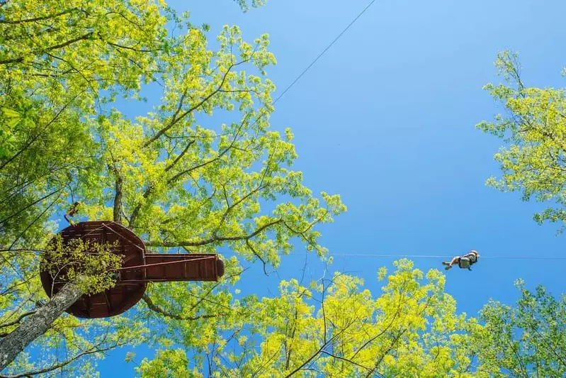 ziplining in Gatlinburg