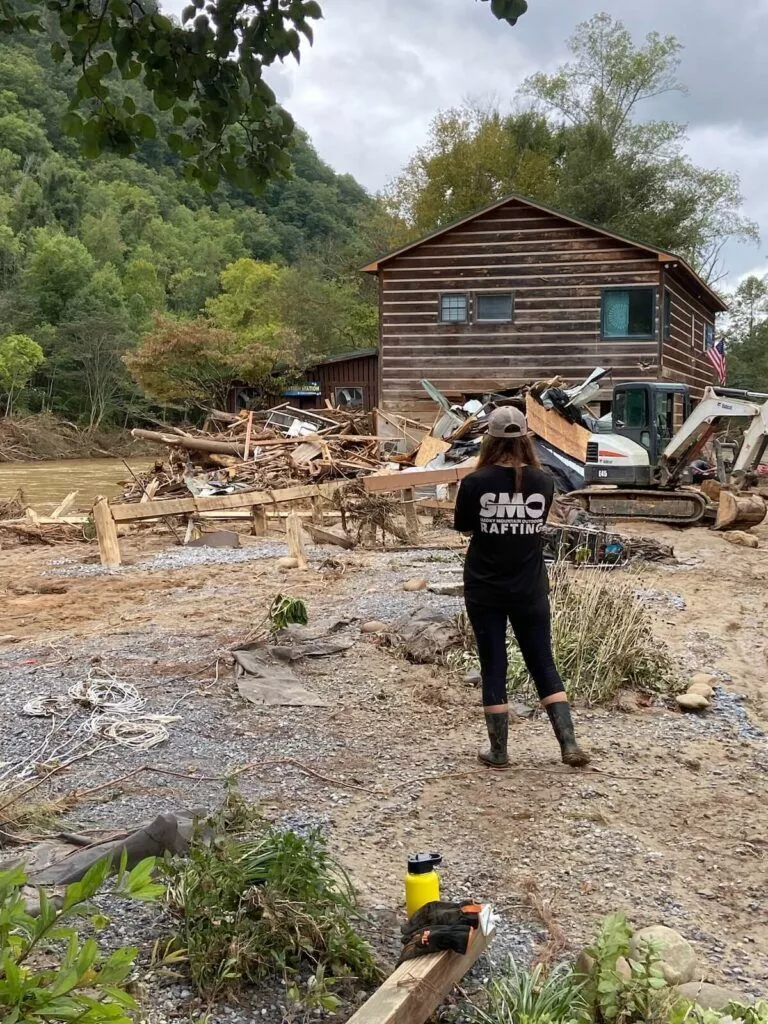 SMO team member at scene of recovery
