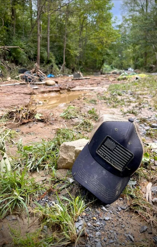 hat in grass