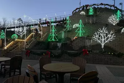 holiday lights at Gatlinburg SkyPark