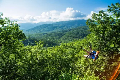 zipline tours - one of the best things to do in the smoky mountains in spring