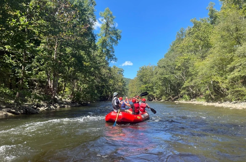 rafting on the Pigeon River in the Smoky Mountains