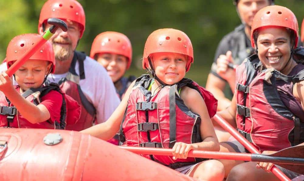 family white water rafting in the smoky mountains