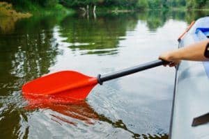 person white water rafting in Gatlinburg