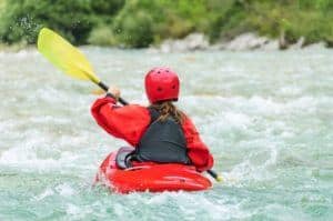 Woman kayaking