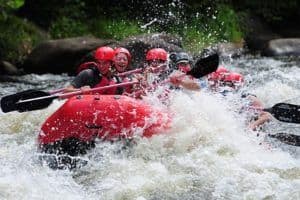 White water rafting in Gatlinburg.