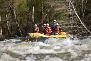 experienced group Pigeon River whitewater rafting