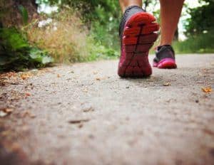 tennis shoes walking to white water rafting Gatlinburg trip