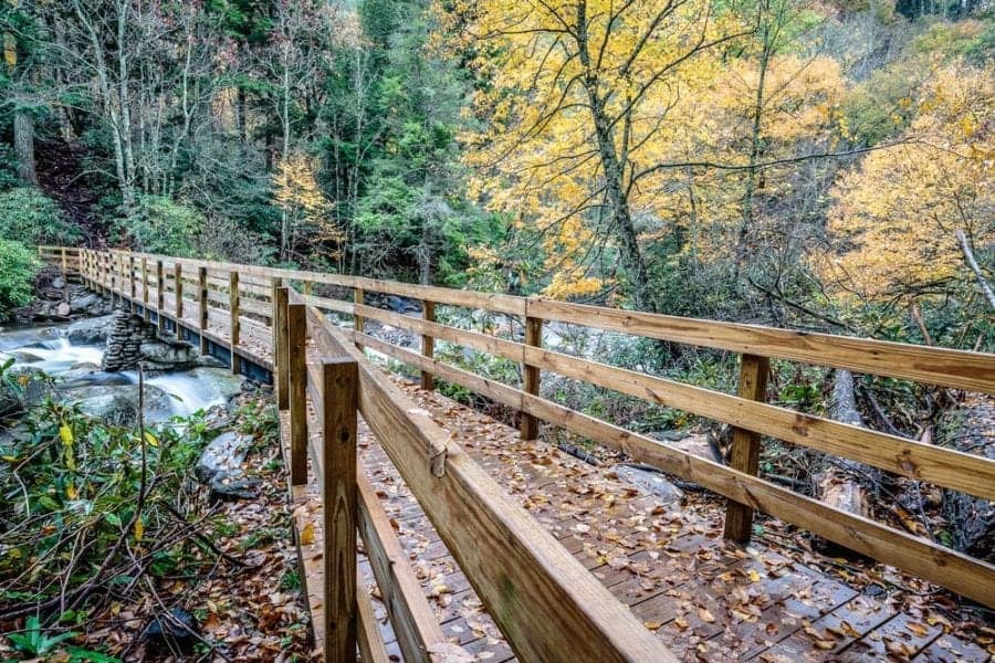 Bridge seen during Smoky Mountain hiking tours
