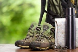 backpack and shoes for Smoky mountain hiking tours from Smoky Mountain outdoors