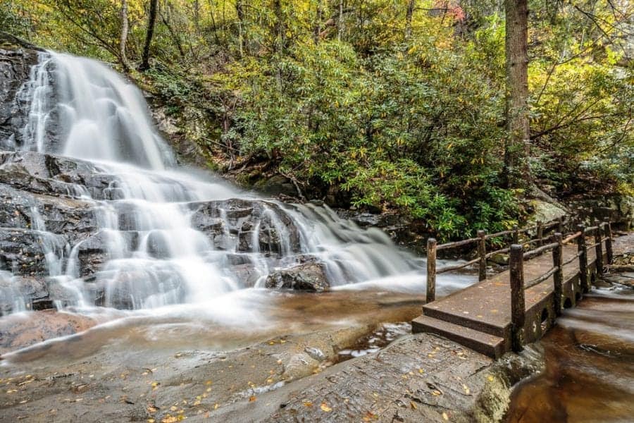 laurel falls popular trail for hiking in the smokies