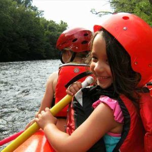 little girl rafting on the natural flow trip