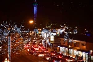 downtown Gatlinburg during Christmas