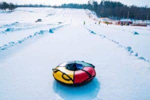 tube on the snow