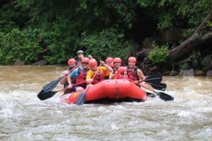 people rafting