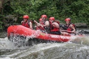 people on a white water rafting trip near Gatlinburg 