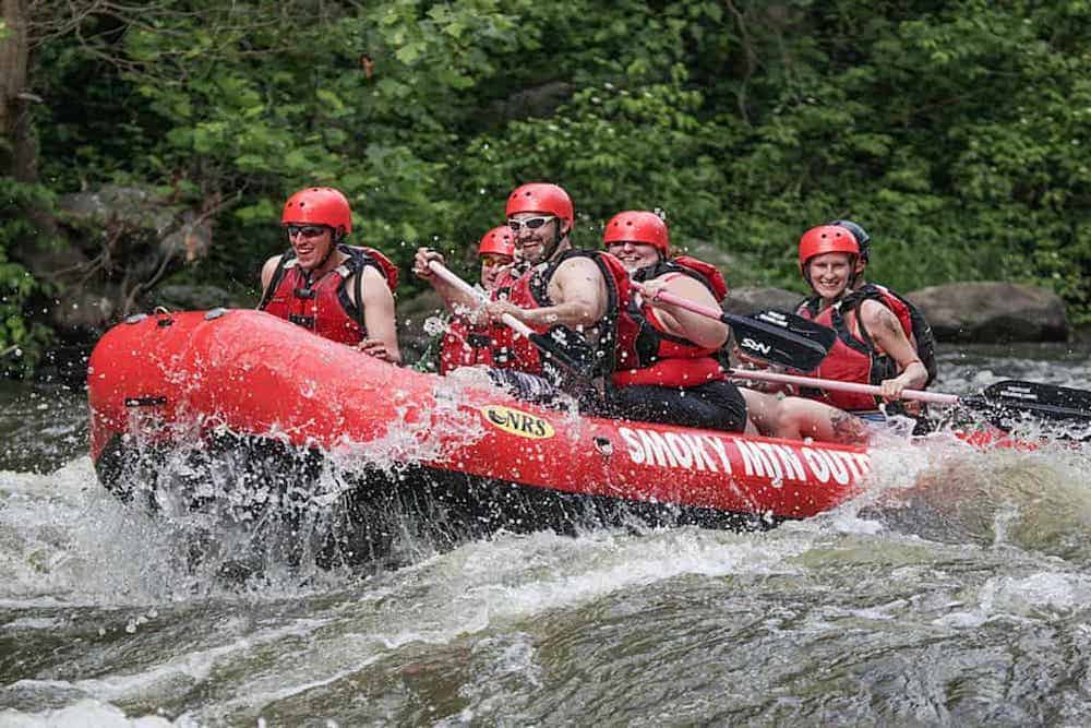 people on a rafting trip