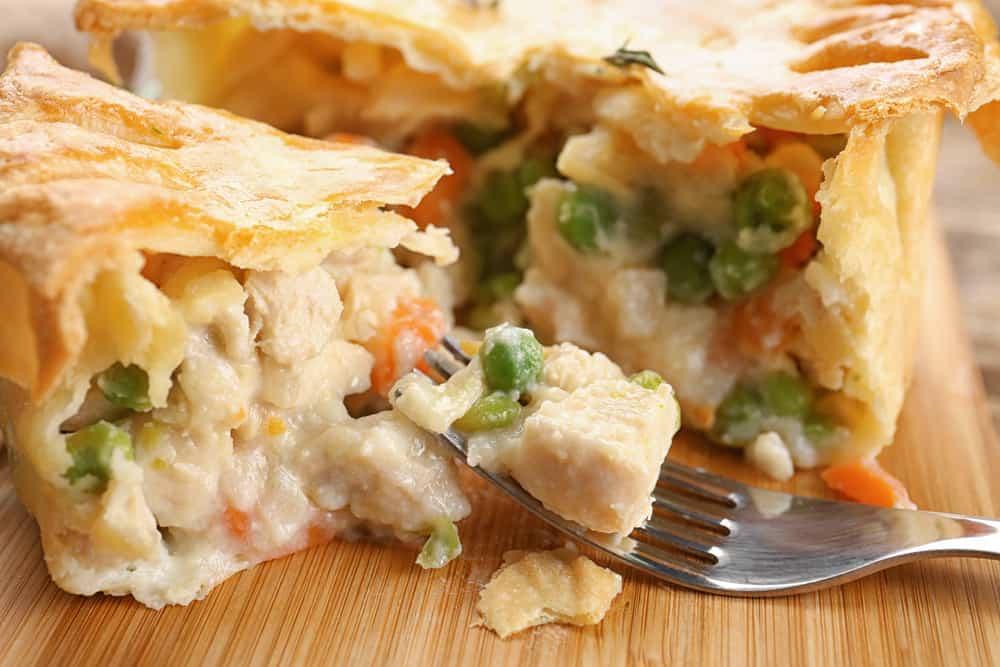 chicken pot pie at a smoky mountain restaurant
