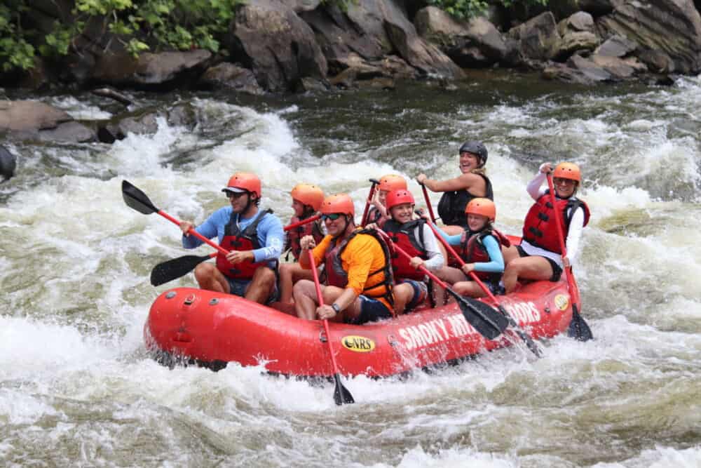 upper river rafting trip smoky mountains