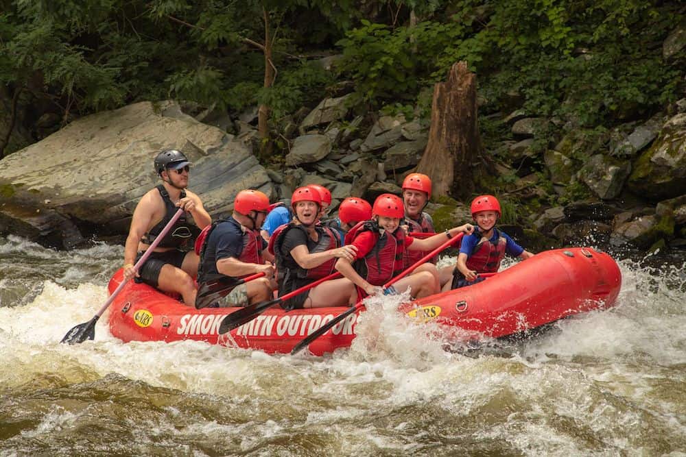 rafting on the Pigeon River