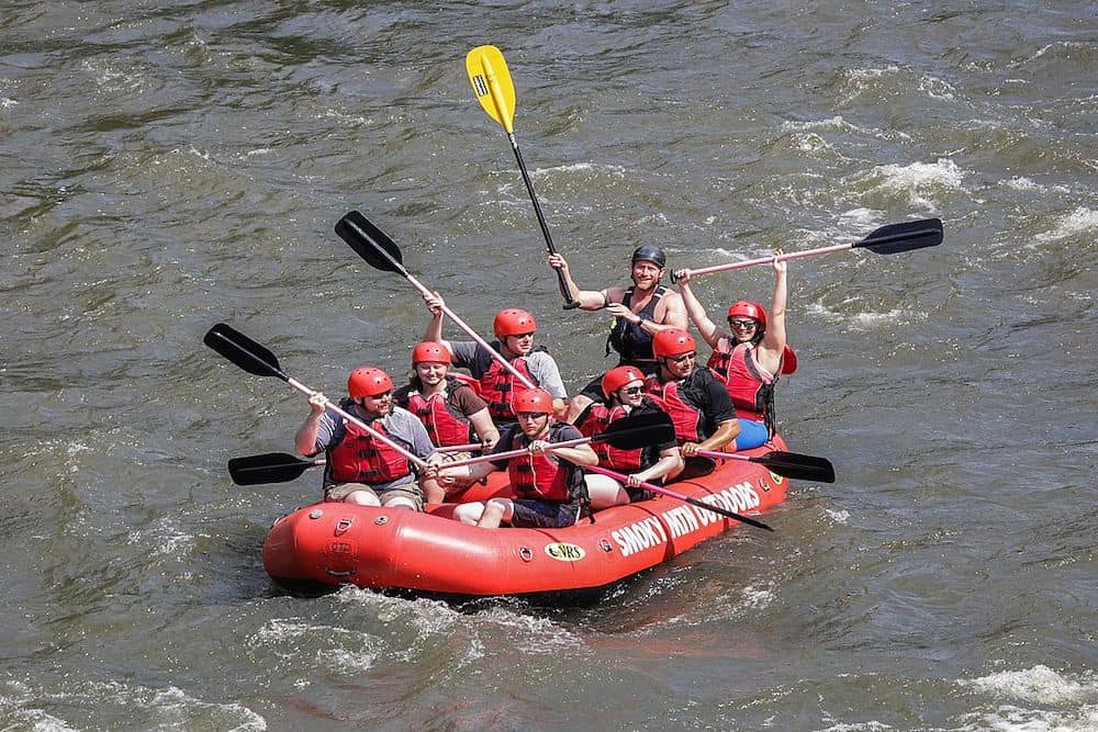 group rafting with Smoky Mountain Outdoors