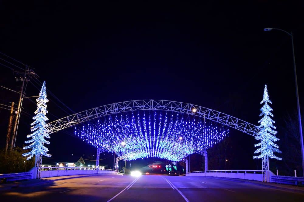 winterfest lights in Pigeon Forge