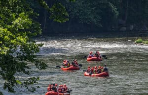 rafting on the lower pigeon river