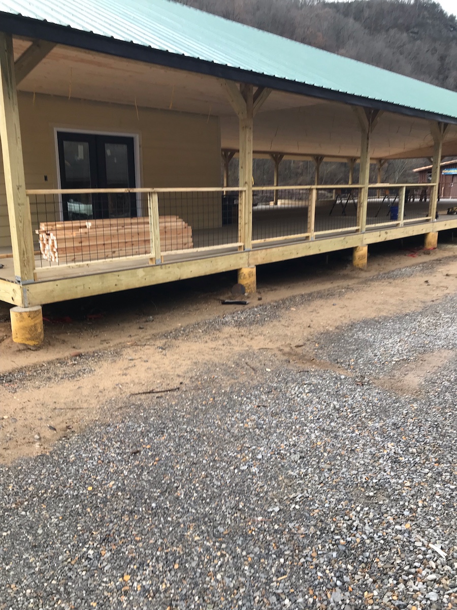 Newly constructed pavilion