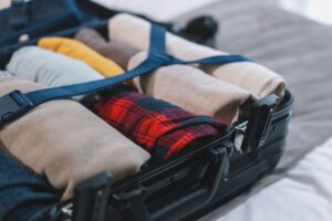 neatly packed suitcase